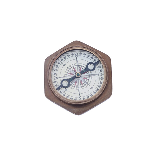 Hexa Paper Weight Compass With Wooden Box