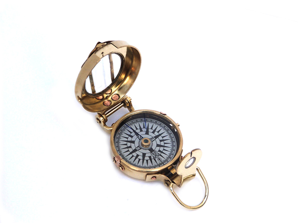 Military Compass Shiny Brass