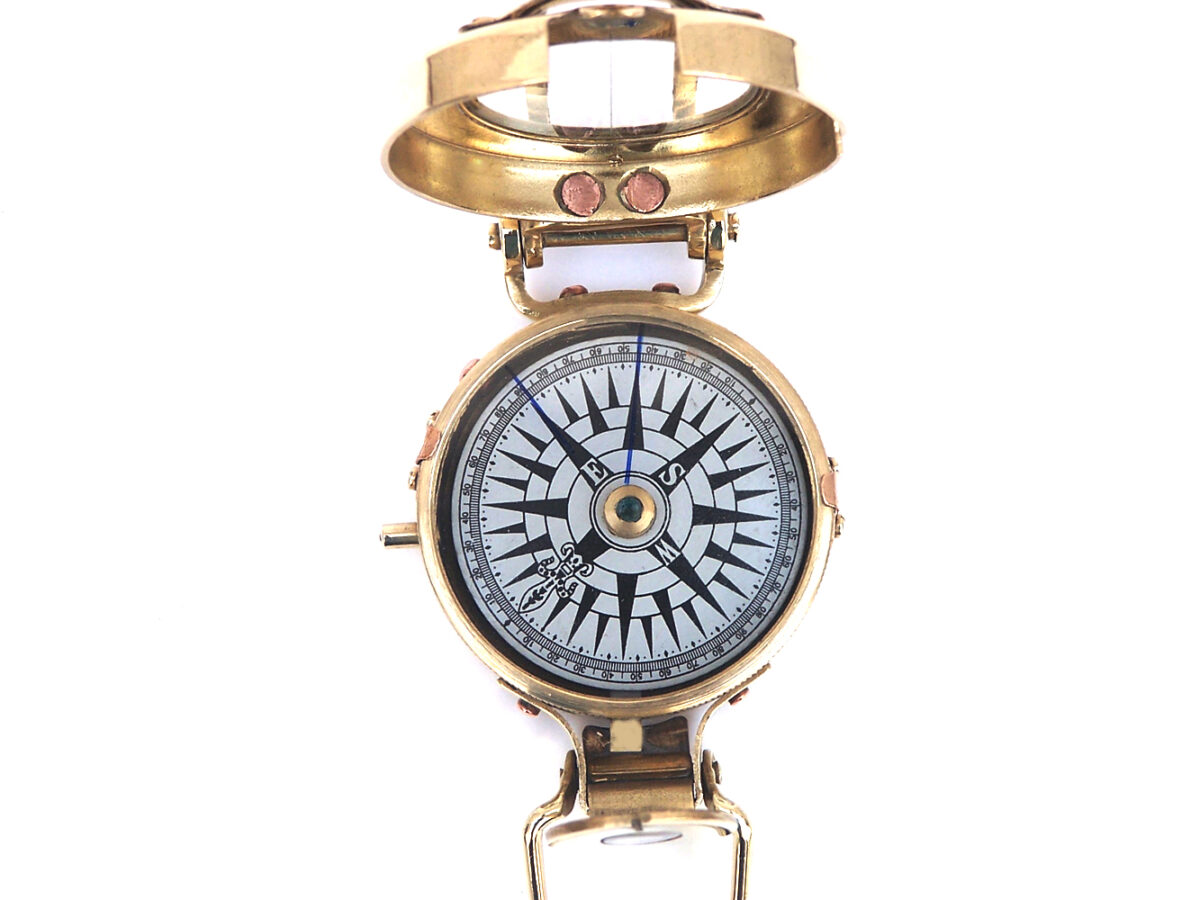 Military Compass Shiny Brass