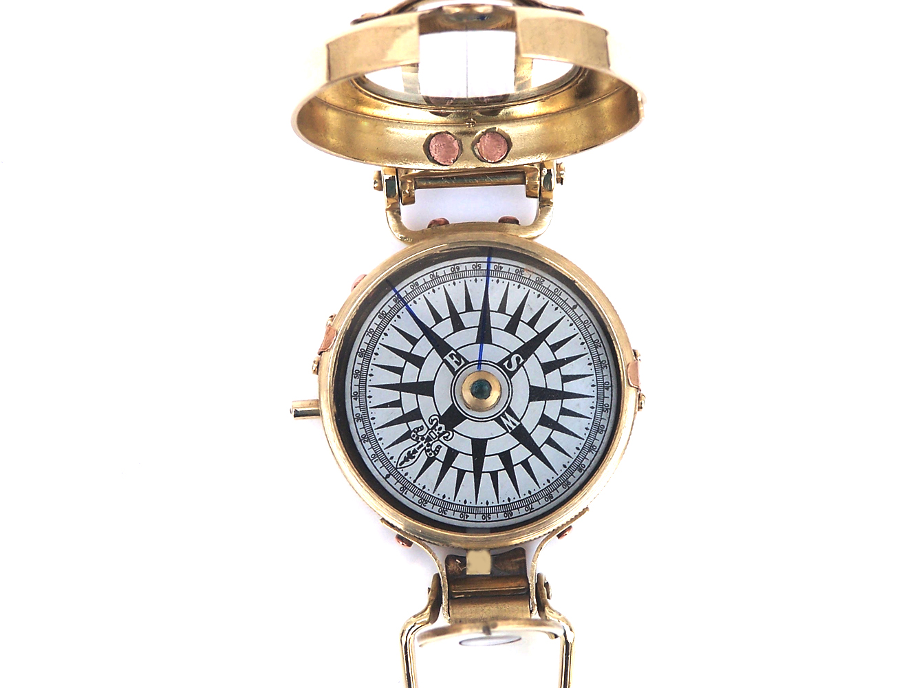 Military Compass Shiny Brass | A P International